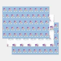 Santa Christmas Unicorn Wrapping Paper Sheets