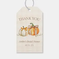 Personalized Bridal Shower Rustic Autumn Thank You Gift Tags