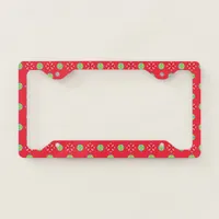 Christmas Holiday Charm Pattern 03 -  License Plate Frame