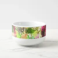 Paint Splatter Autumn Color Leaves Abstract Soup Mug