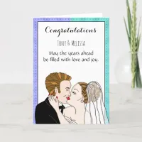 Congratulations  Bride and Groom Personalized  Card