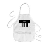 Piano Keyboard Musician Music Custom Monogrammed Kids' Apron