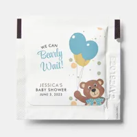 Baby Shower We Can Bearly Wait Boy Cute Cub Party Hand Sanitizer Packet