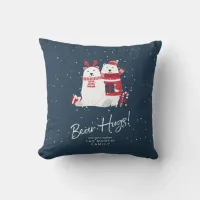 Polar Bear Hugs & Warm Wishes ID851 Throw Pillow