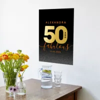 Modern Girly Orange 50 and Fabulous Foil Prints