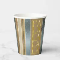 Earth Tones Christmas Fa La La Pattern#27 ID1009 Paper Cups