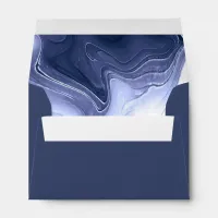 Ink Flow Wedding Dark Blue ID762 Envelope