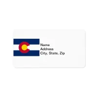 Colorado State Flag Label