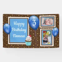 Personalized Birthday Banner for Boy's Blue