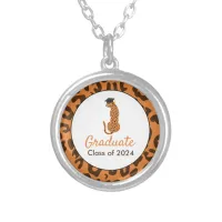 Graduation Leopard Silver Plated Necklace