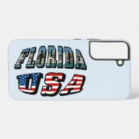 Florida State and USA Flag Photo Text Samsung Galaxy S22+ Case