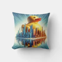 Rubber Duckie Duck  Throw Pillow