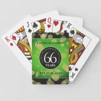 Elegant 66th Titanite Wedding Anniversary Playing Cards