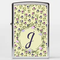 Pretty Pink Purple and Yellow Pansies Zippo Lighter