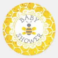 Baby Shower Honeybee Themed Honeycomb Stickers