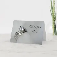 Wedding Rings Will You Be My Bridesmaid Invitation