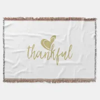 thankful heart thanksgiving throw blanket