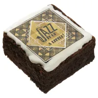 Art Deco Jazz It Up Horn New Year's Eve Party Brownie