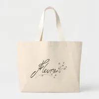 fleurs large tote bag