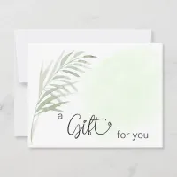 *~* AP29 GIFT CERTIFICATE Botanical Simple Leaf