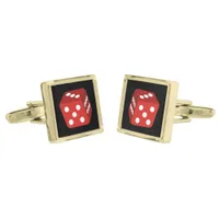 Red Dice Gambler Cufflinks