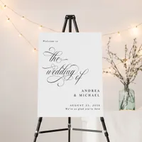 Elegant Luxury Calligraphy Wedding Welcome Sign