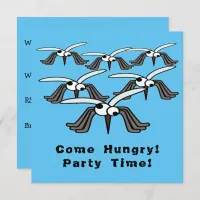 Funny Mosquitoes Come Hungry Summer BBQ Party Time Invitation