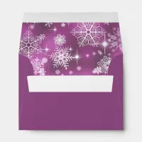 Prettiest Snowflakes Pattern Orchid Pink ID846 Envelope