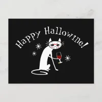 Happy Hallowine! Halloween Wine Pun Postcard