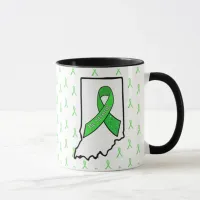 Indiana Lyme Disease Awareness Ribbon Coffee Mug