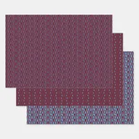 Fathers Day Maroon Coordinating Geometric Wrapping Paper Sheets
