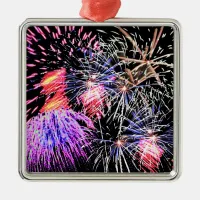 Fireworks Display Metal Ornament