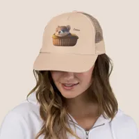 Cute otter baby in a basket - personalizable trucker hat