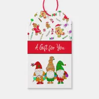 Gingerbread Men and Gnomes Christmas Gift Tags