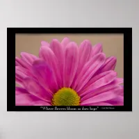 Hope Blooms Pink Gerber Daisy Poster