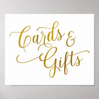 Gold Foil (Faux) Wedding Sign - Elegant Typography