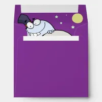 Cartoon Graveyard Ghost Halloween Party Envelope