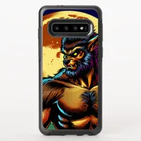 Comic Book Style Werewolf in Front of Full Moon OtterBox Symmetry Samsung Galaxy S10 Case