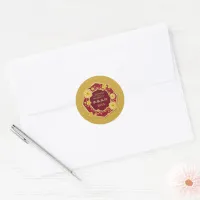 Chinese New Year Golden Flowers: Gong Hei Fat Choy Classic Round Sticker