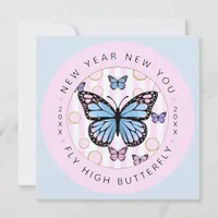 New Year New You-Fly Hi Butterfly - New Year Card