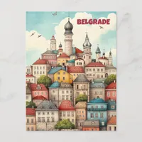 Travel to Belgrade Serbia Postcard