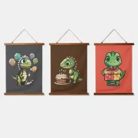 Birthday Dinosaurs Hanging Tapestry