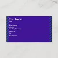 Thin Black and Blue Diagonal Stripes Business Card