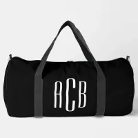 Black and White Three Letter Monogram