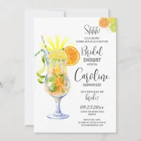 Aperol Spritz Cocktail Italian Style Bridal Shower Invitation