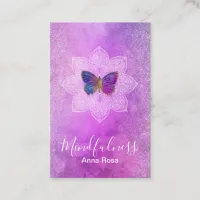 ** Meditation Mindfulness Mandala Butterfly Reiki Business Card