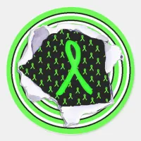 Lyme Disease Awareness Ribbons Stickers