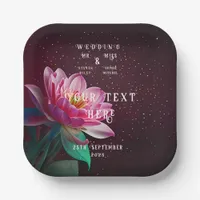 Floral Lotus Wedding Suite | Starry Night Romance Paper Plates