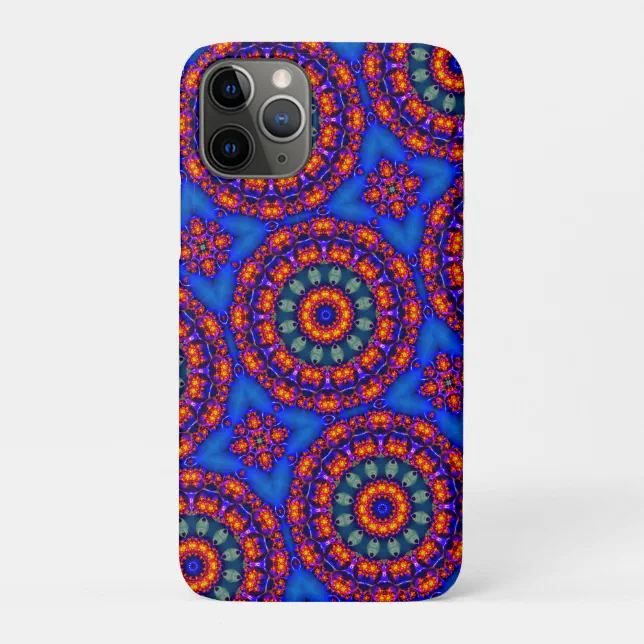 Light blue kaleidoscope iPhone 11 pro case