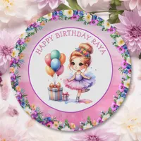 Ballet Themed Girl's Birthday Party Paper Plates